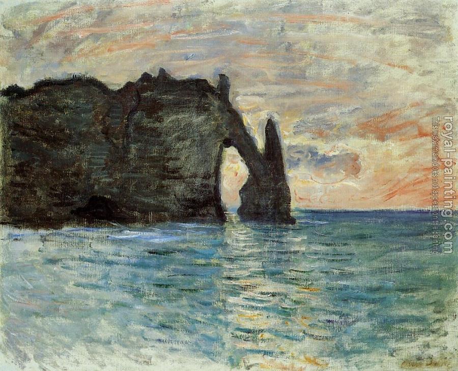 Claude Oscar Monet : The Cliff at Etretat